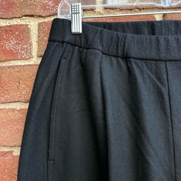 Eileen Fisher $268 Felted Wool Jersey Lantern Pant in black Medium NEW - Picture 5 of 16